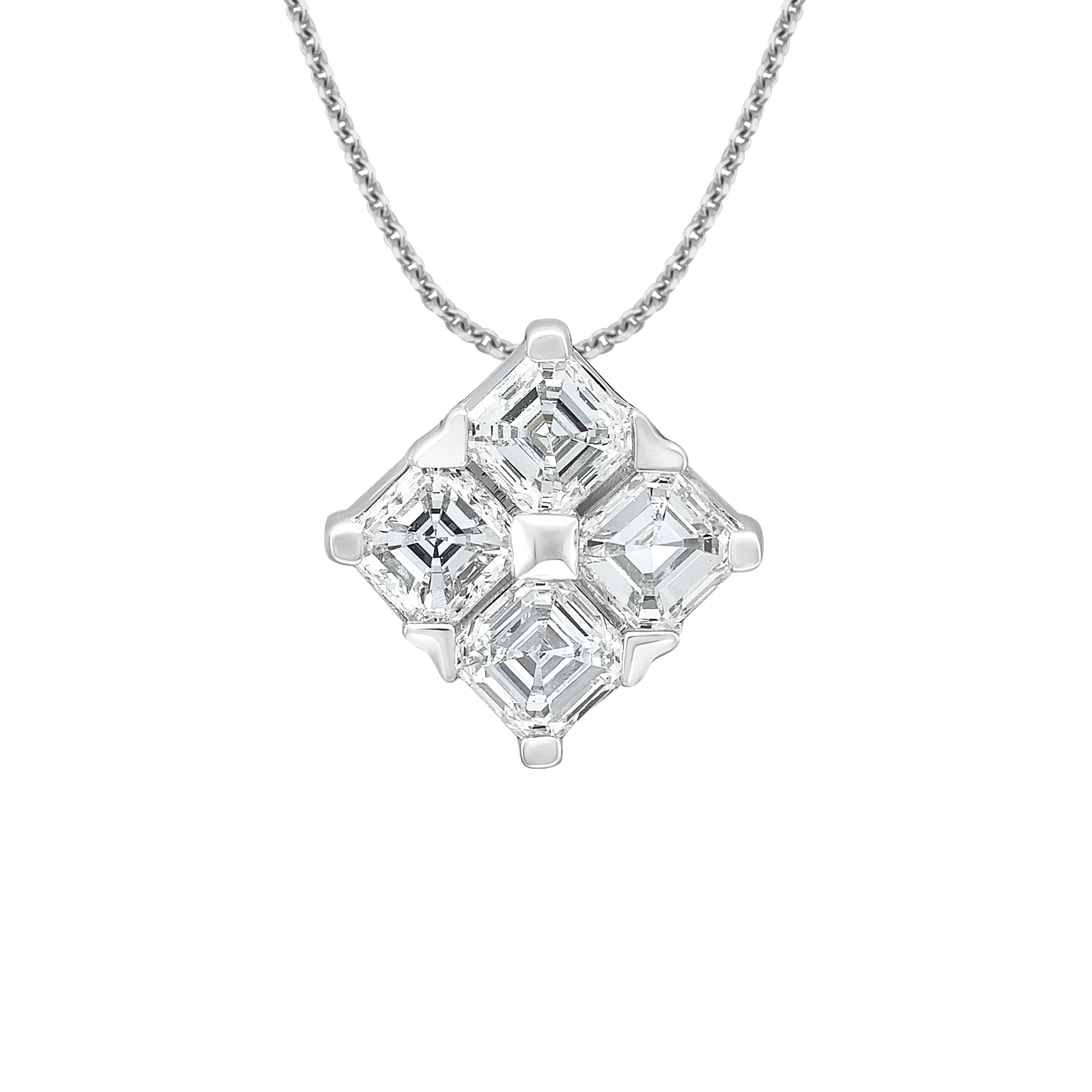 Mặt dây chuyền Vàng Trắng 10K Đính đá ECZ W003220