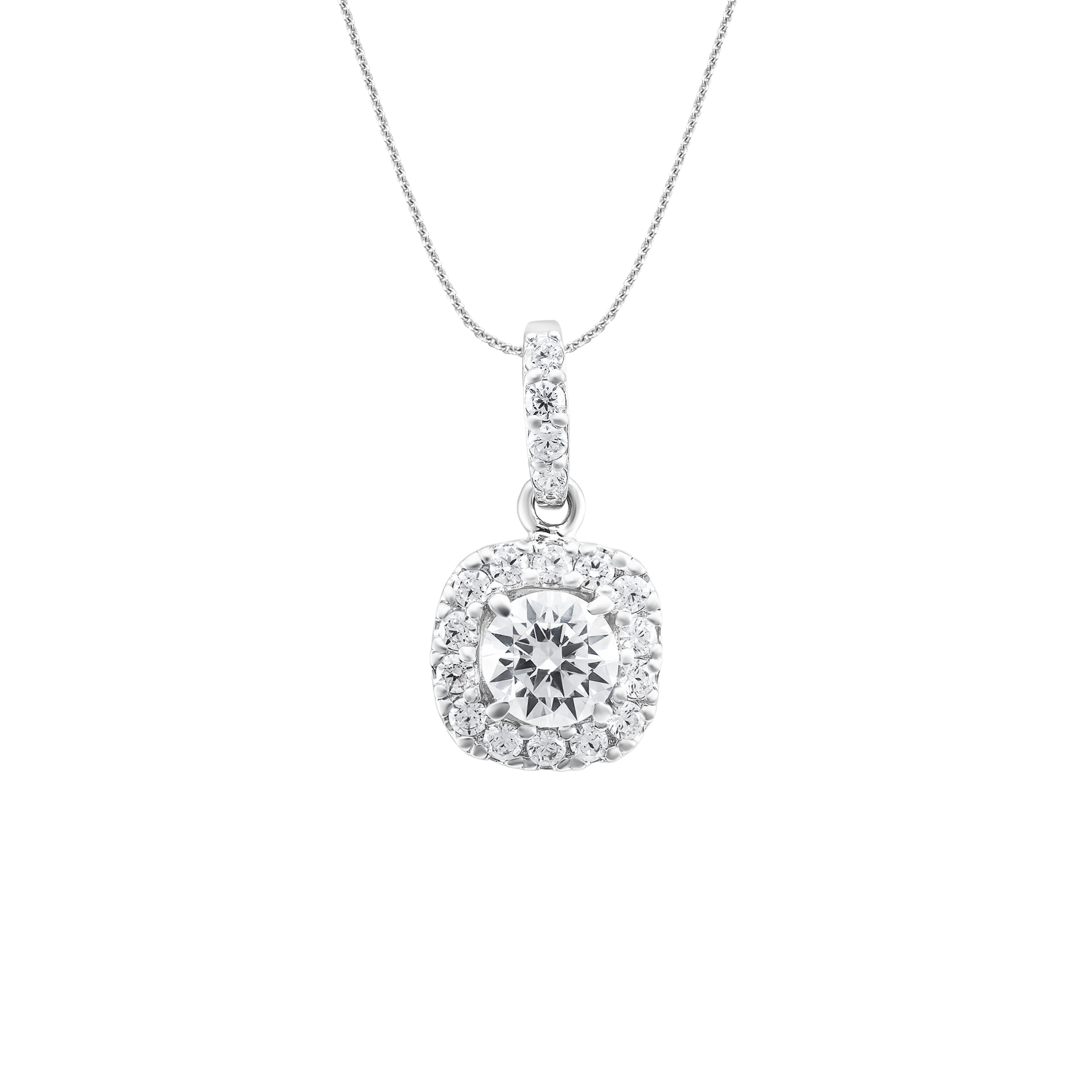 Mặt dây chuyền Kim cương Vàng Trắng 14K Family Infinity DD2919