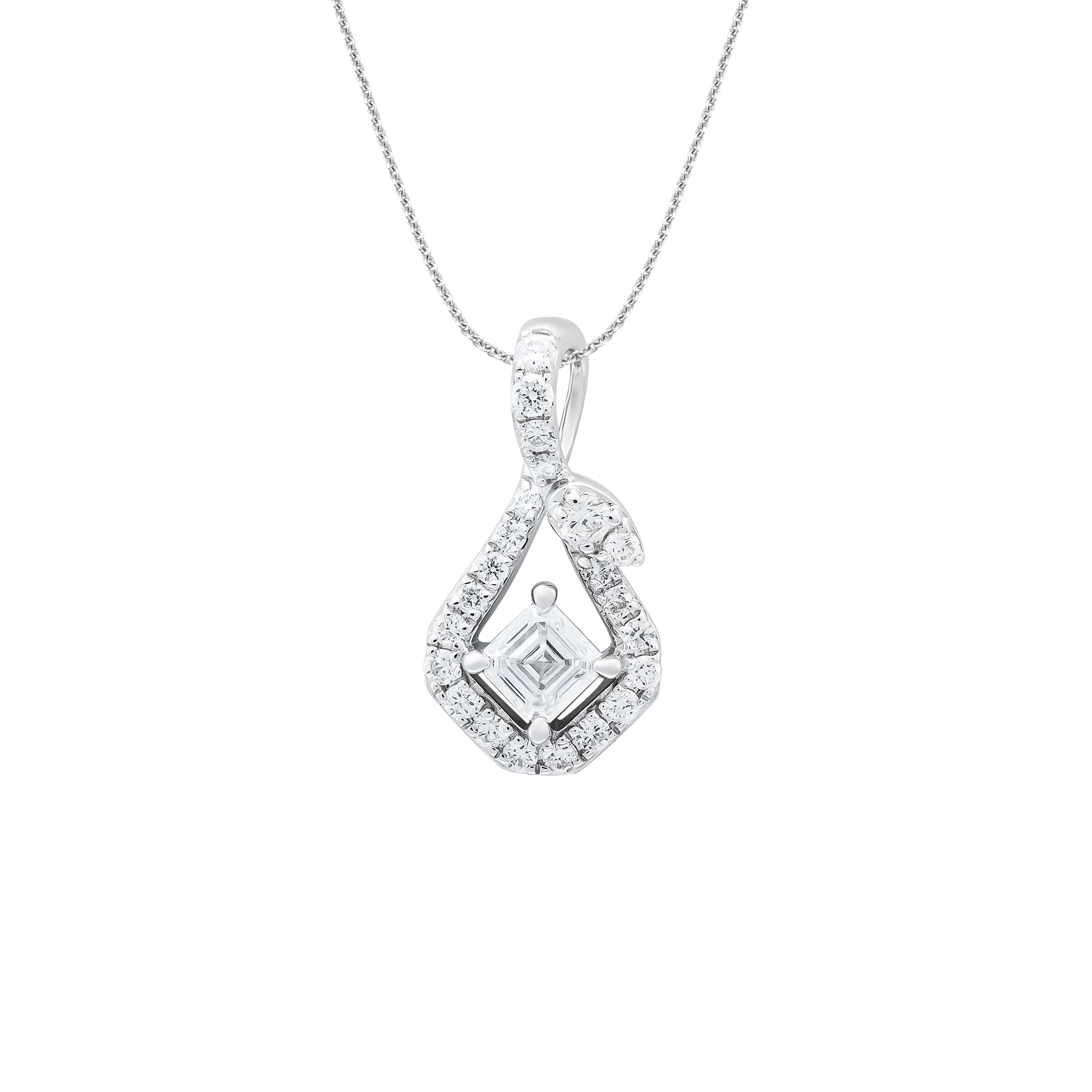 Mặt dây chuyền Kim cương Vàng Trắng 14K DD0094